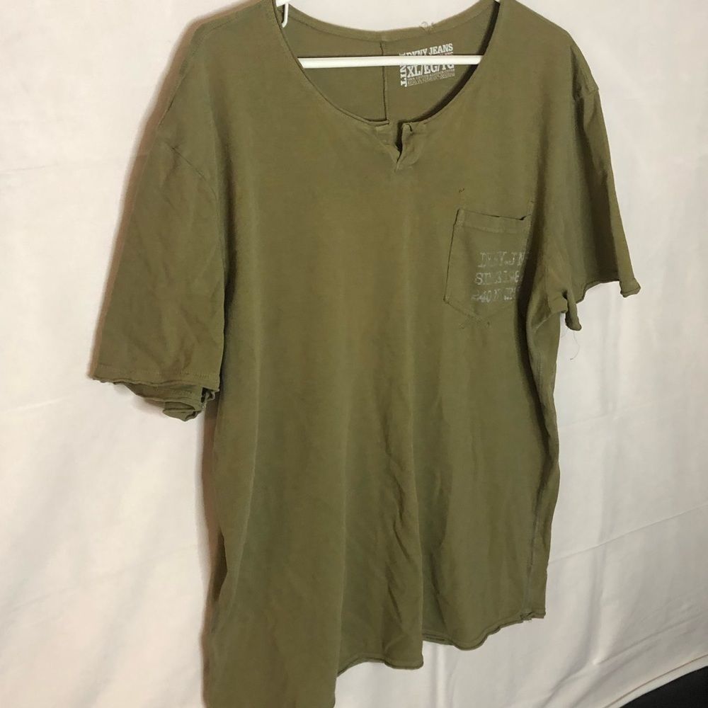 DKNY Jeans Green Pocket Shirt Size XL